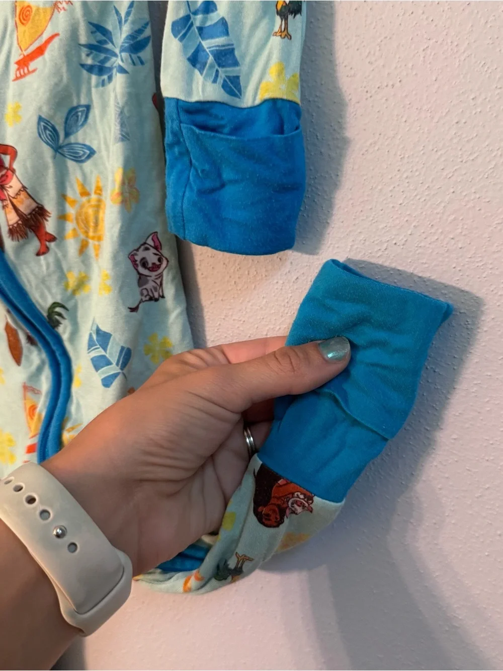 Disney Little‎ Sleepies Moana Footed One-Piece Pajama 3-6 months Bamboo